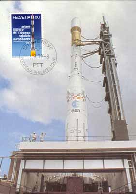 Switserland 1979, rocket 1 card - Click Image to Close
