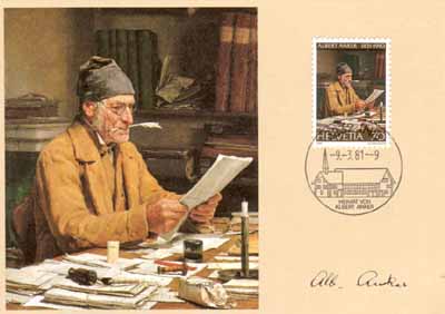 Switserland 1981, writer 1 card - Click Image to Close