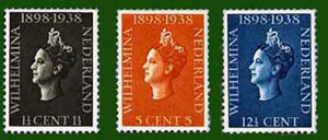 1938 Jubileum zegels Koningin WILHELMINA - Click Image to Close