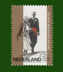 1987 Jubileumzegel 50 jaar Huwelijk - Click Image to Close