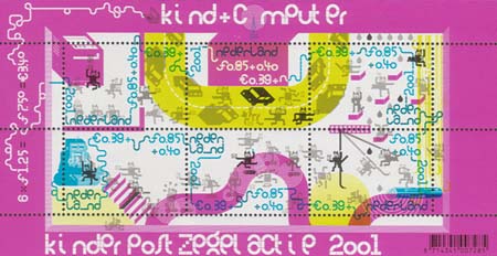 2001 Kinderzegels (dubbele waarde) (blok) - Click Image to Close