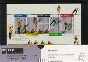 1992 Blok Olympische Spelen - Click Image to Close