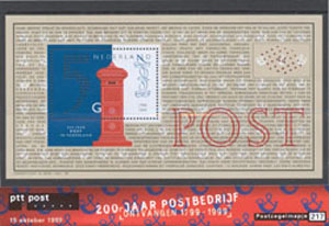 1999 Blok 200 jr. Nationaal Postbedrijf - Klik op de afbeelding om het venster te sluiten