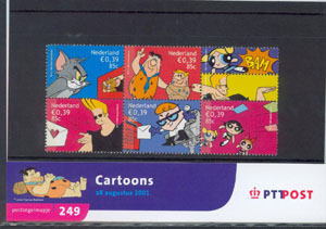 2001 Zegels uit boekje 'Cartoons' (PB 72) - Klik op de afbeelding om het venster te sluiten