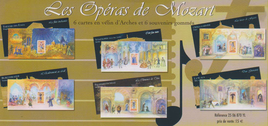 2006 Opera's van Mozart, no.7/12, 6 stuks - Klik op de afbeelding om het venster te sluiten