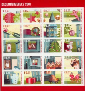 2001 Decemberpostzegels - Klik op de afbeelding om het venster te sluiten