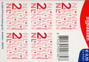 2002 Cijfer Nikkels 2 cent, selfadhesive - Click Image to Close